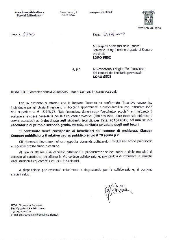 pacchetto scuola